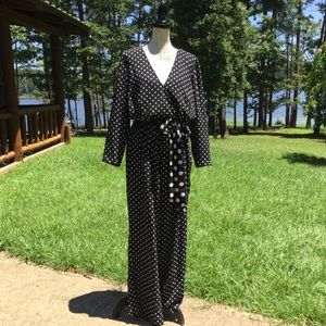 eliza j polka dot jumpsuit